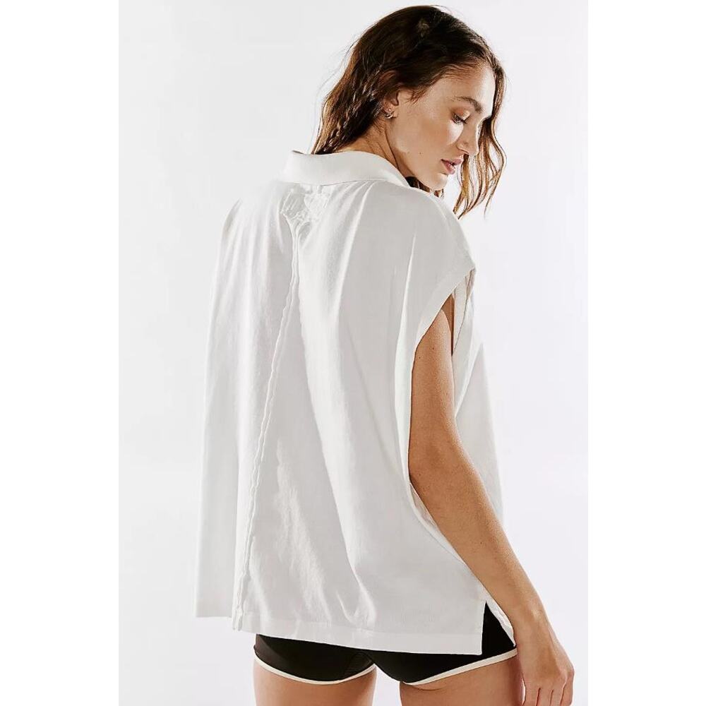 FREE PEOPLE Women's We The Free Keep On Polo Size XS In Ivory - Picture 2 of 11